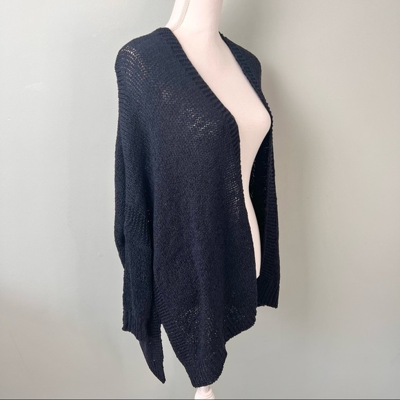 Catherine Malandrino Navy Blue Drape Open Cardigan - Picture 1 of 11